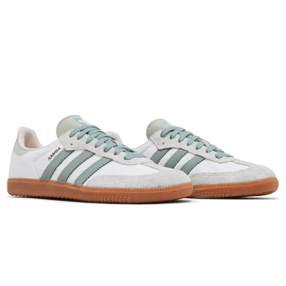 adidas Samba OG Wmns 'White Silver Green' - Kick Game