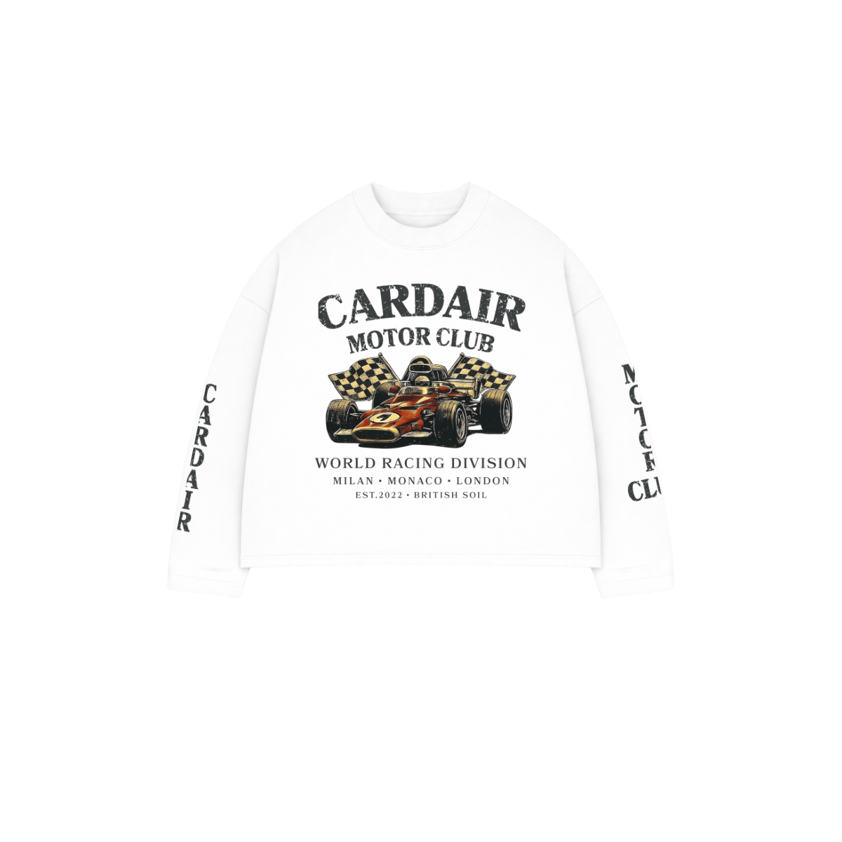 Cardair Motor Club Long Sleeve T Shirt - White - Kick Game