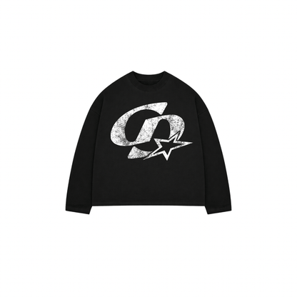 Cardair CD Star Long Sleeve T Shirt - Black - Kick Game