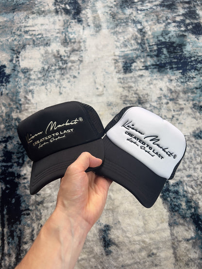 KAIZEN MARKET AUTOGRAPH TRUCKER HAT BLACK - Kick Game