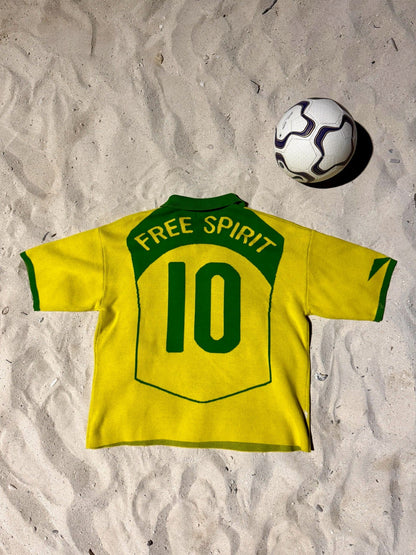 04 dinho inspired knit Jersey - Yellow - Kick Game