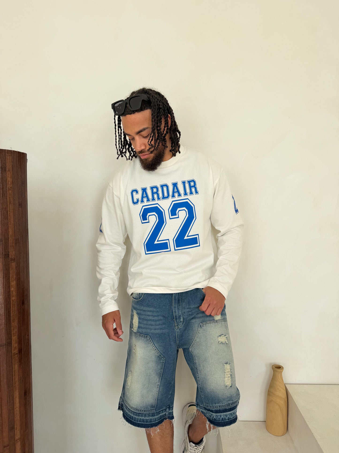 Cardair Varsity Long Sleeve T Shirt - White - Kick Game