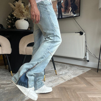 Zip Flare Denim - Sky Blue - Kick Game