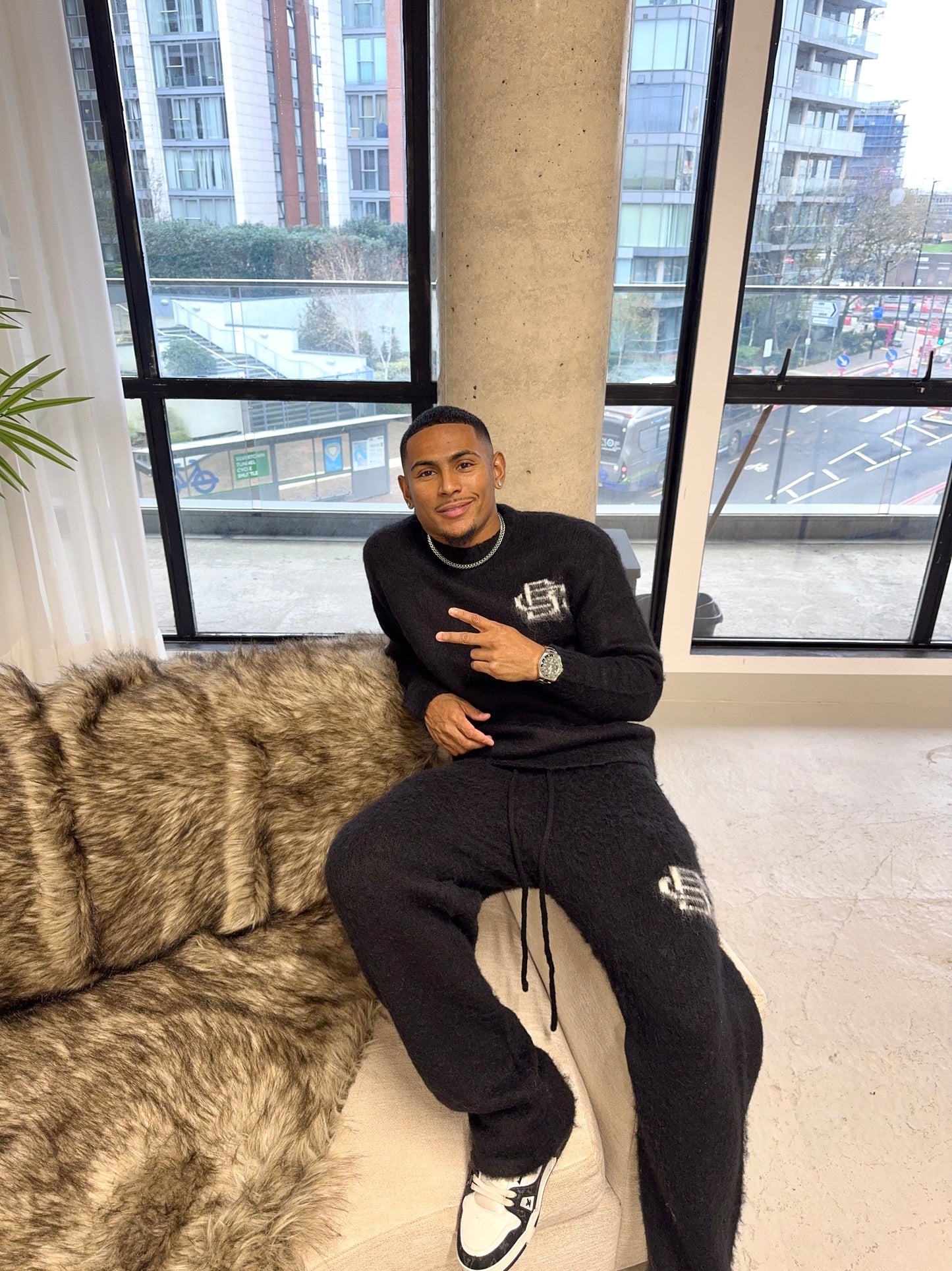 Mohair Knit BC Jumper - Black - Kick Game