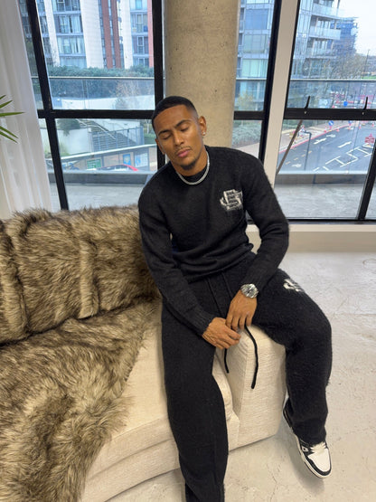 Mohair Knit BC Jumper - Black - Kick Game