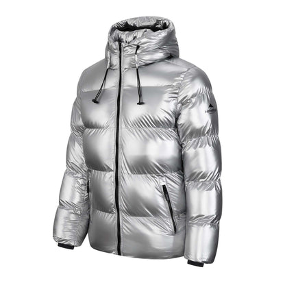 Cosmos Hooded Down Jacket - Silver - Kick Game