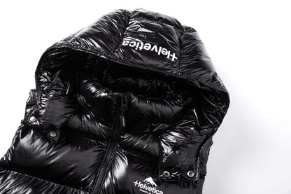 Helvetica Mountain Pioneers Space Sleeveless Hooded Jacket - Kick Game