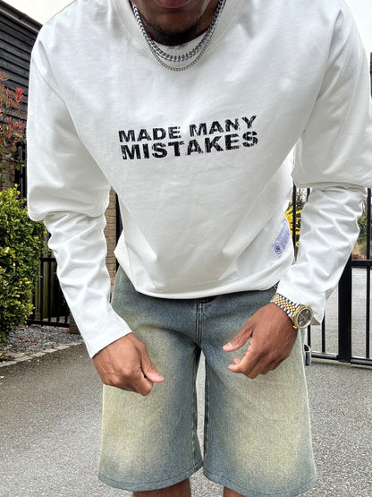 Made Many Mistakes T-Shirt - Off White - Kick Game