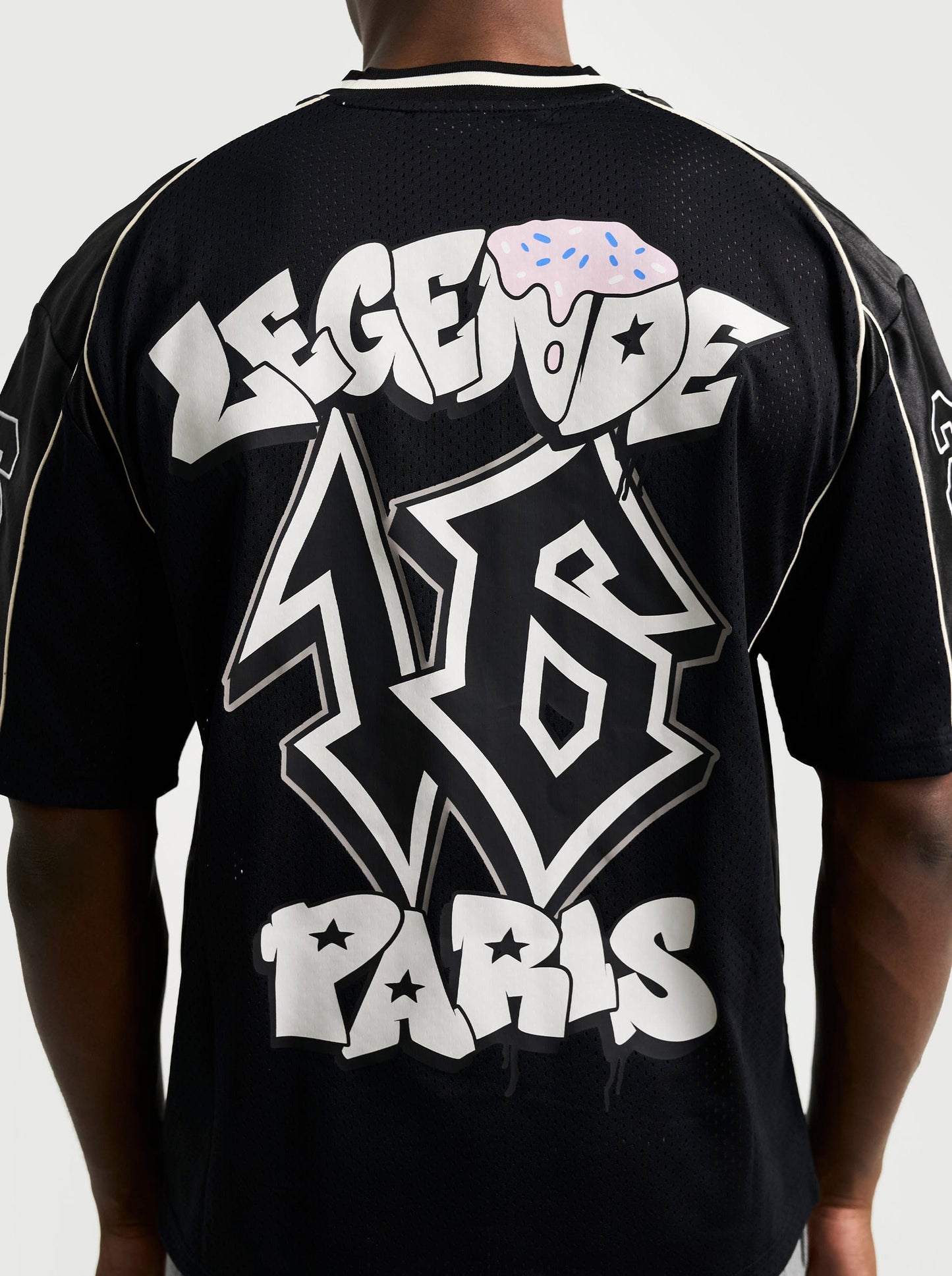 Legende Paris GRAFFITI MESH JERSEY - BLACK - Kick Game