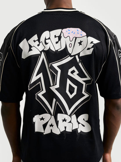 Legende Paris GRAFFITI MESH JERSEY - BLACK - Kick Game