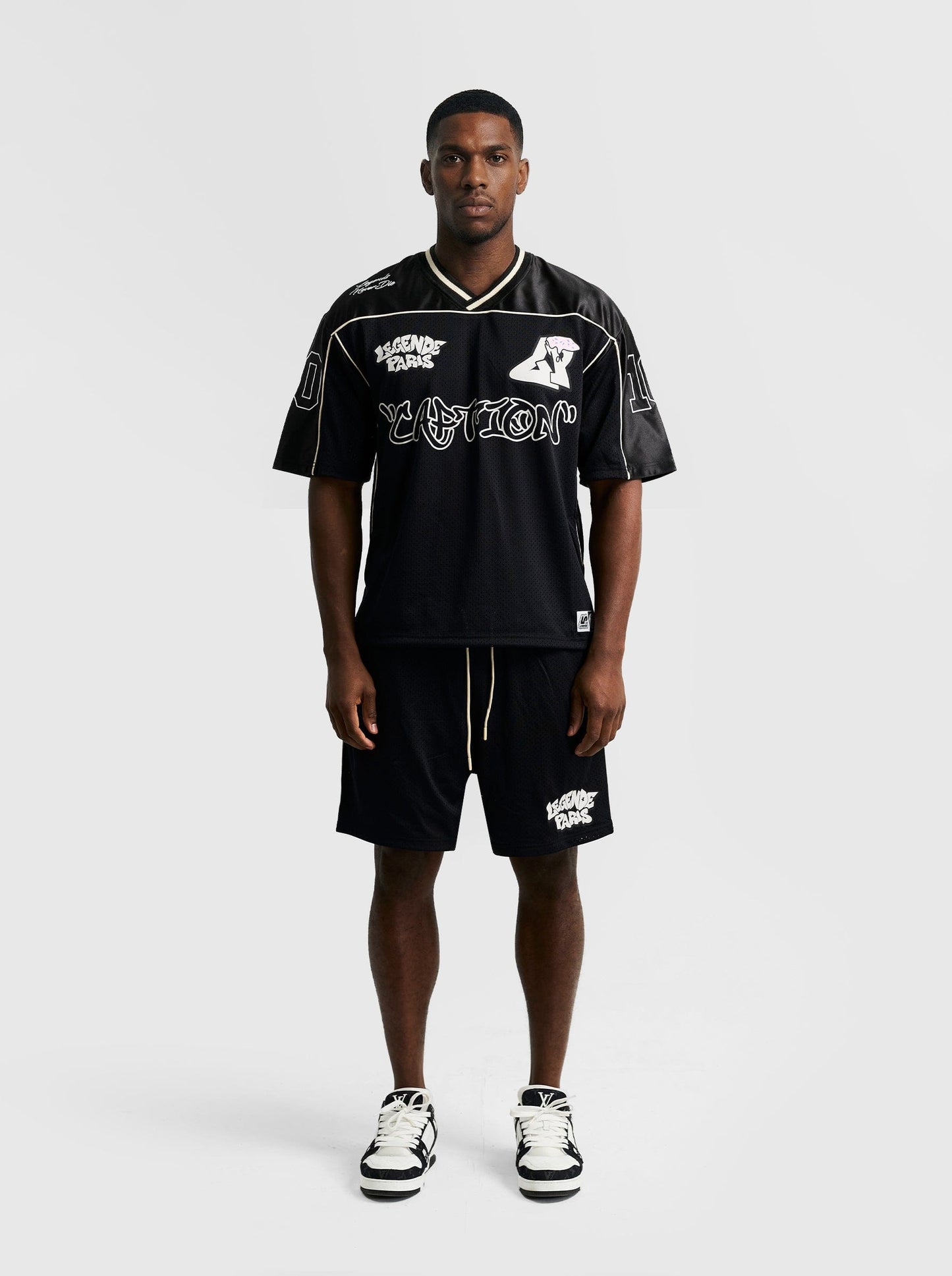 Legende Paris GRAFFITI MESH JERSEY - BLACK - Kick Game