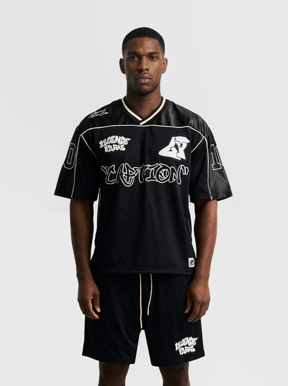 Legende Paris GRAFFITI MESH JERSEY - BLACK - Kick Game