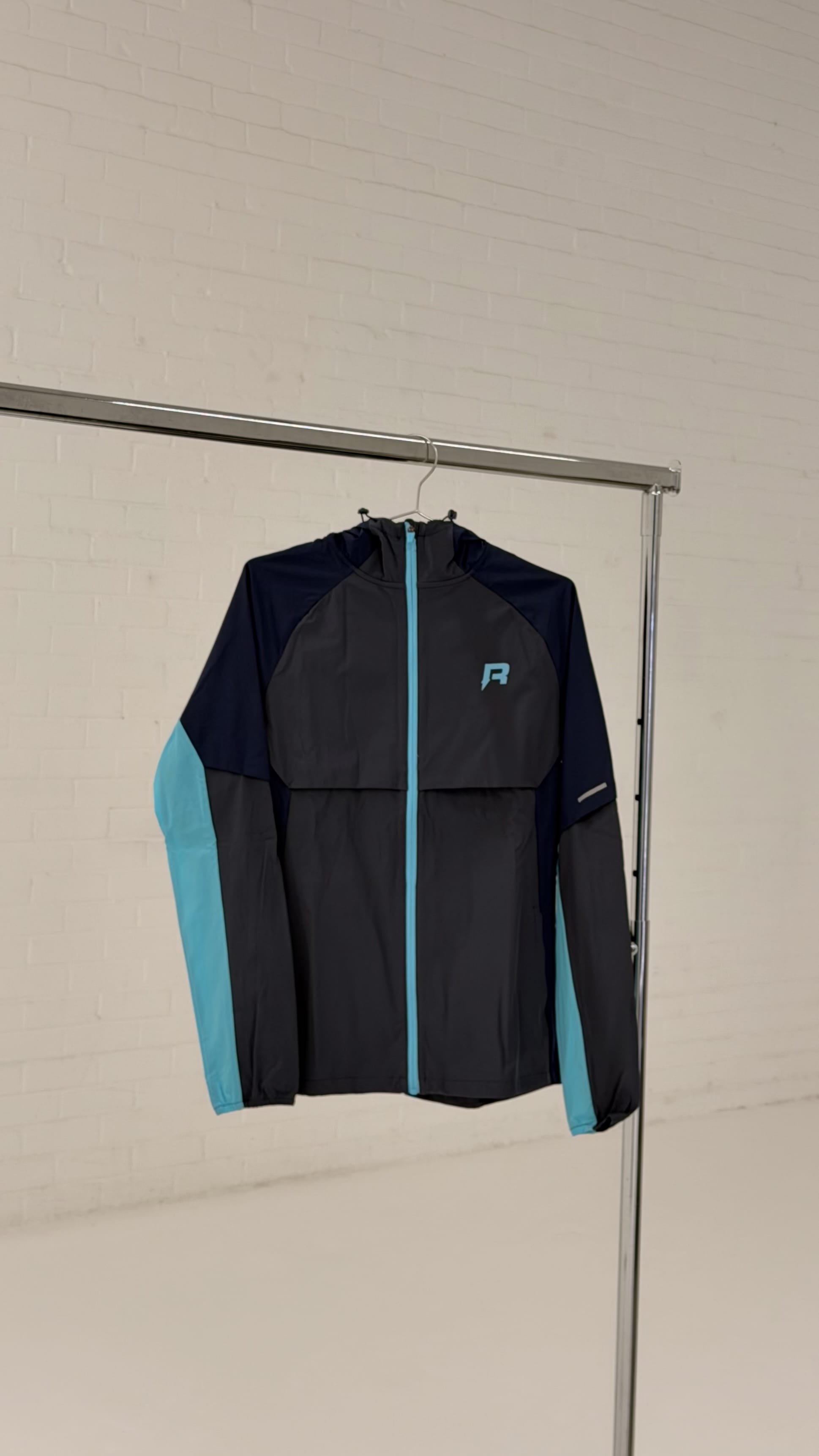 Reprimo Vortex Windbreaker Jacket 'Blue Steel Cyan' - Kick Game