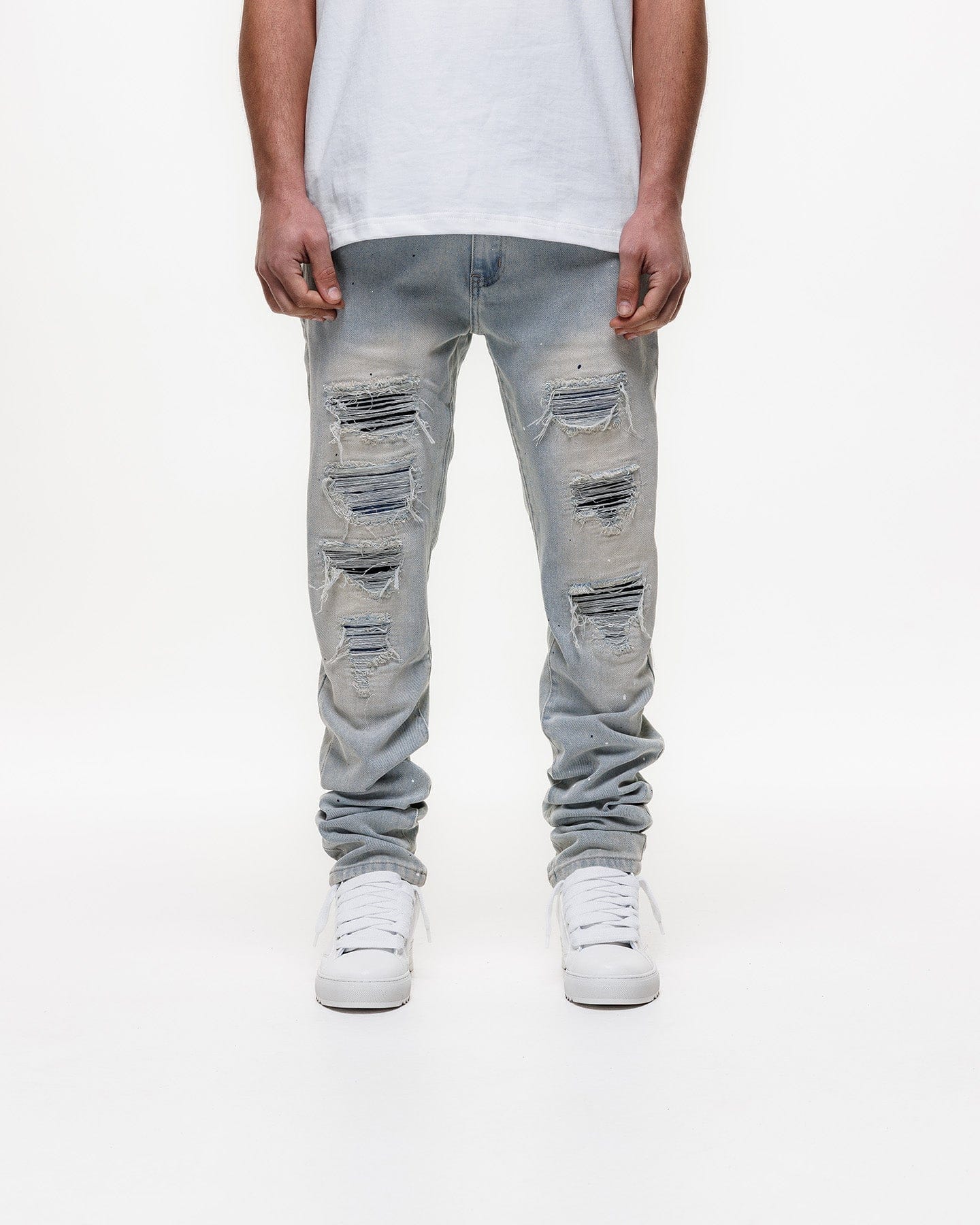 Magiri Indigo Ripped Slim Jeans 'Blue' - Kick Game
