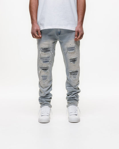 Magiri Indigo Ripped Slim Jeans 'Blue' - Kick Game