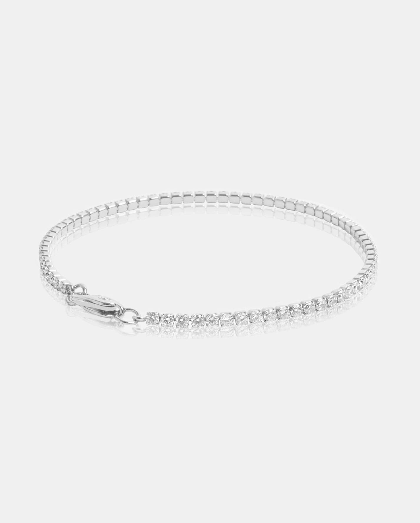 Micro Tennis Bracelet - 2.5mm - White - Kick Game