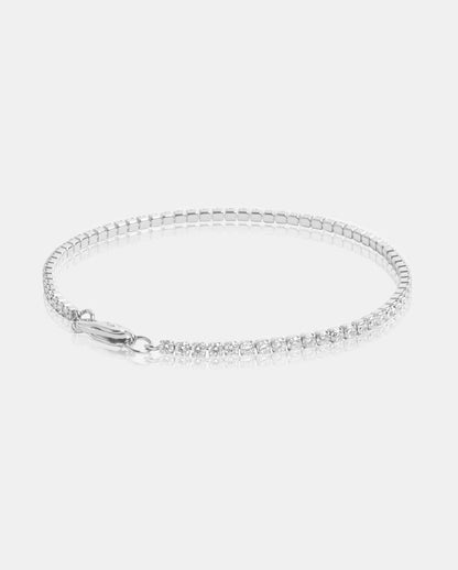 Micro Tennis Bracelet - 2.5mm - White - Kick Game
