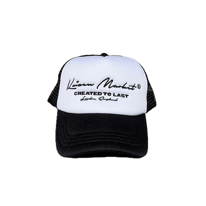 KAIZEN MARKET AUTOGRAPH TRUCKER HAT WHITE - Kick Game