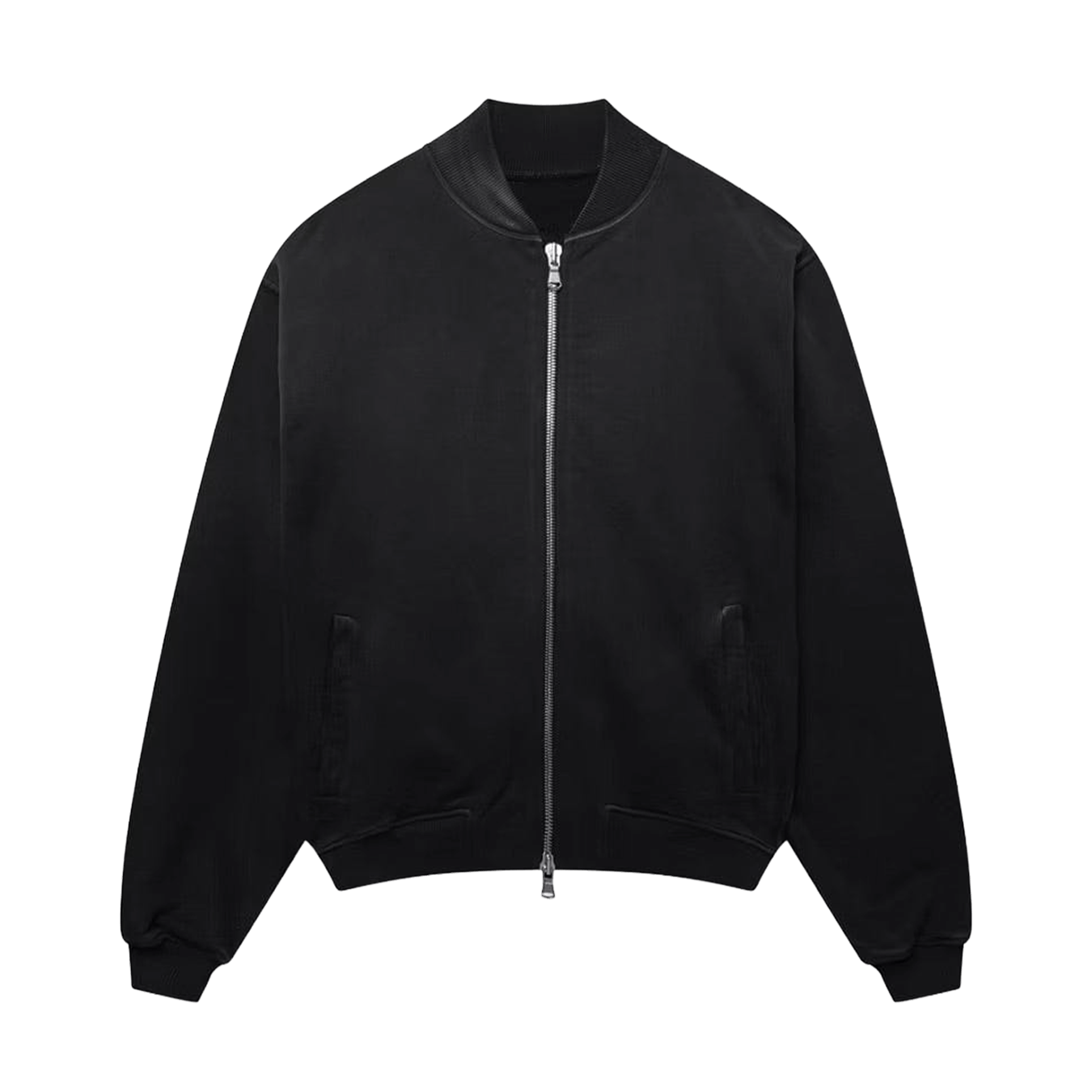 KAIZEN MARKET BLANK HEAVYWEIGHT FADE OUT BOMBER JACKET BLACK - Kick Game