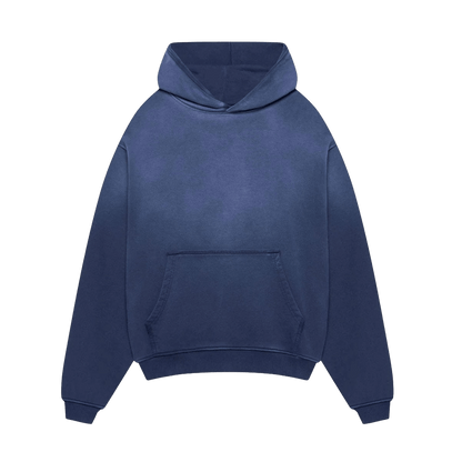 KAIZEN MARKET BLANK HEAVYWEIGHT FADE OUT HOODIE BLUE - Kick Game