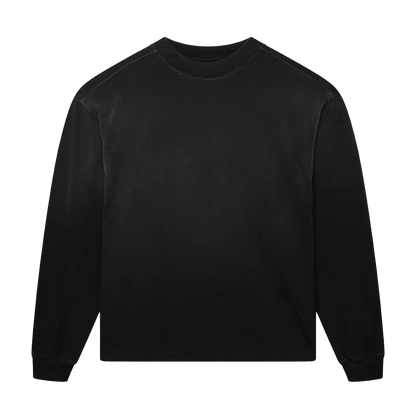 KAIZEN MARKET BLANK HEAVYWEIGHT FADE OUT LONGSLEEVE TEE BLACK - Kick Game