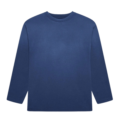 KAIZEN MARKET BLANK HEAVYWEIGHT FADE OUT LONGSLEEVE TEE BLUE - Kick Game
