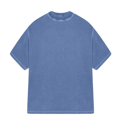 KAIZEN MARKET BLANK HEAVYWEIGHT VINTAGE BLUE TEE - Kick Game