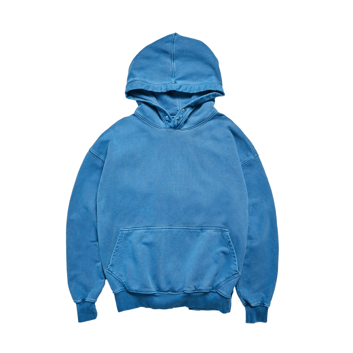 KAIZEN MARKET WASHED BLANK HOODIE BLUE - Kick Game