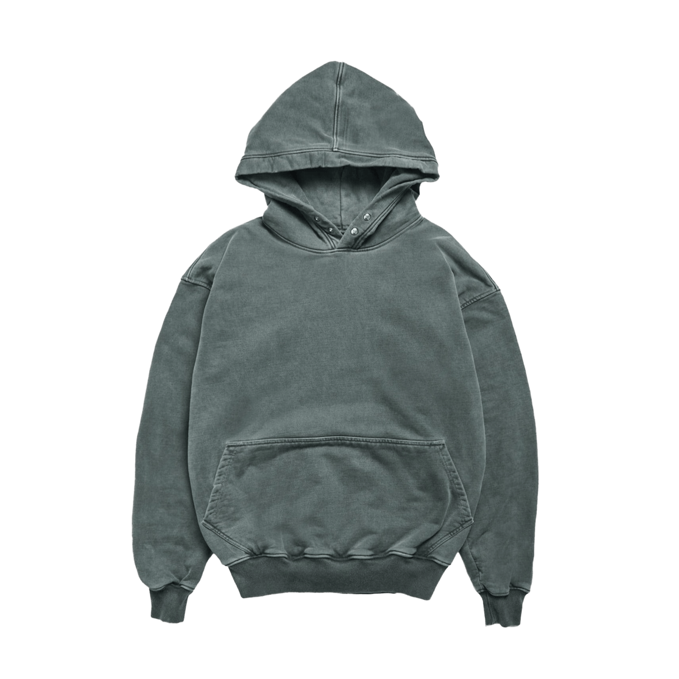 KAIZEN MARKET WASHED BLANK HOODIE CHARCOAL - Kick Game