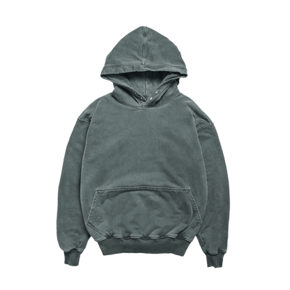 KAIZEN MARKET WASHED BLANK HOODIE CHARCOAL - Kick Game