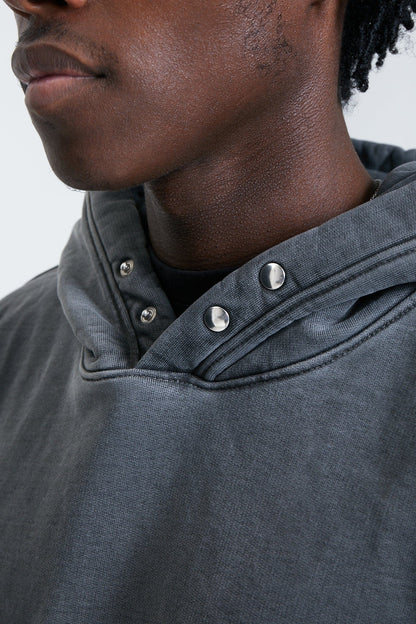 KAIZEN MARKET WASHED BLANK HOODIE CHARCOAL - Kick Game