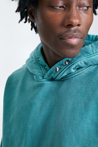 KAIZEN MARKET WASHED BLANK HOODIE GREEN - Kick Game