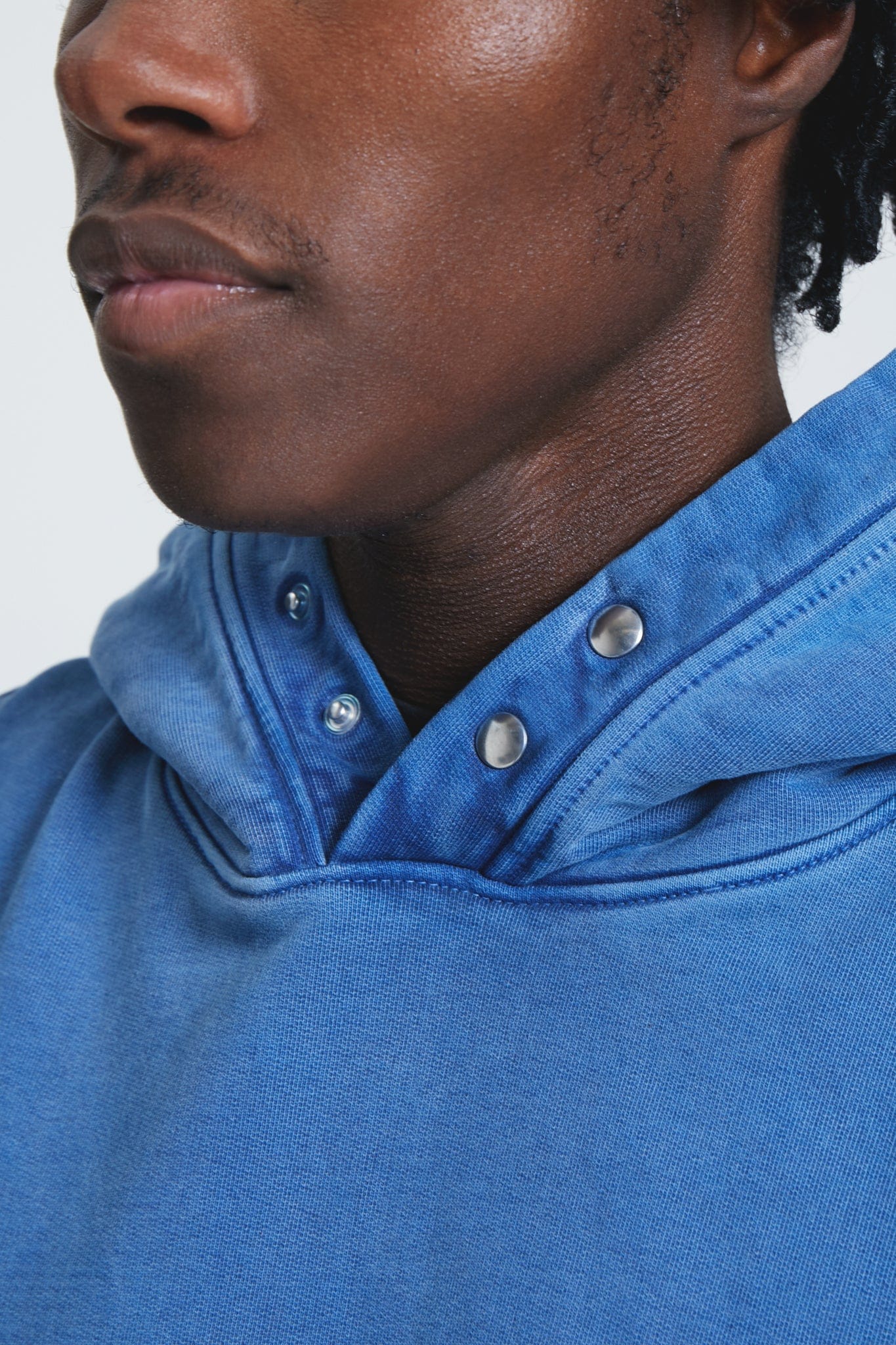 KAIZEN MARKET WASHED BLANK HOODIE BLUE - Kick Game