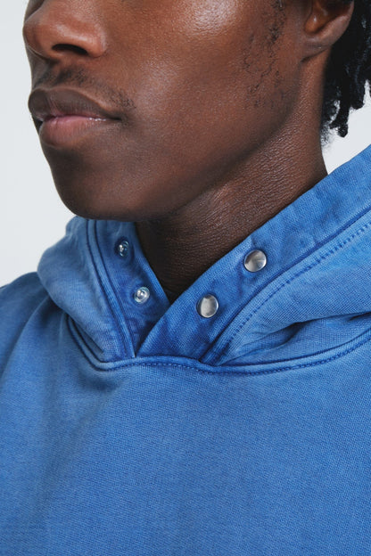 KAIZEN MARKET WASHED BLANK HOODIE BLUE - Kick Game