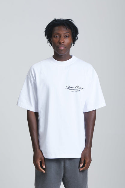 KAIZEN MARKET AUTOGRAPH TEE WHITE - Kick Game
