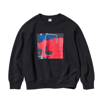 KAWS x Warhol x UNIQLO UT Graphic Sweatshirt Kids 'Black' - Kick Game