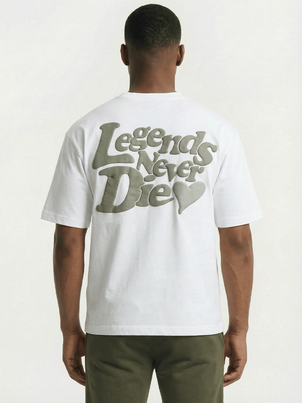 Legende Paris LND T-Sshirt - White/Khaki – Kick Game