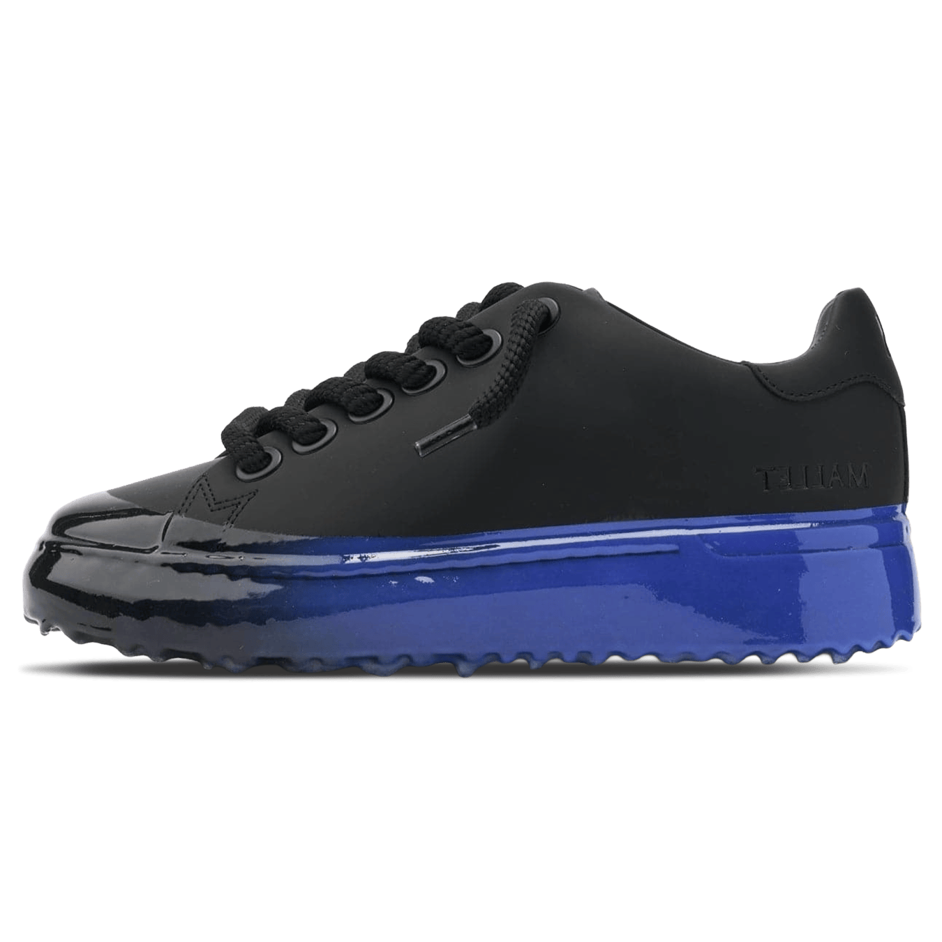 MALLET GRFTR Lite Men's Black Blue Ombre Dip Leather Trainers - Kick Game