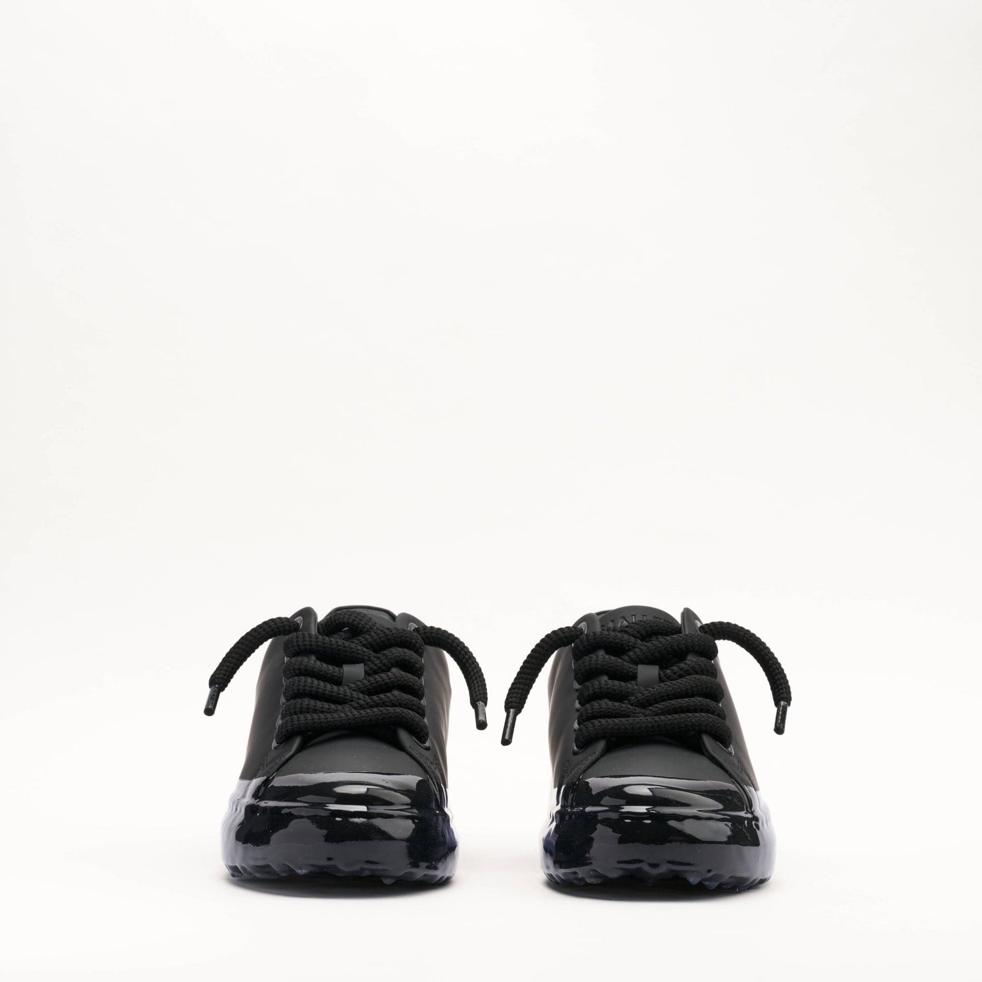 MALLET GRFTR Lite Men's Black Blue Ombre Dip Leather Trainers - Kick Game