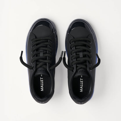 MALLET GRFTR Lite Men's Black Blue Ombre Dip Leather Trainers - Kick Game