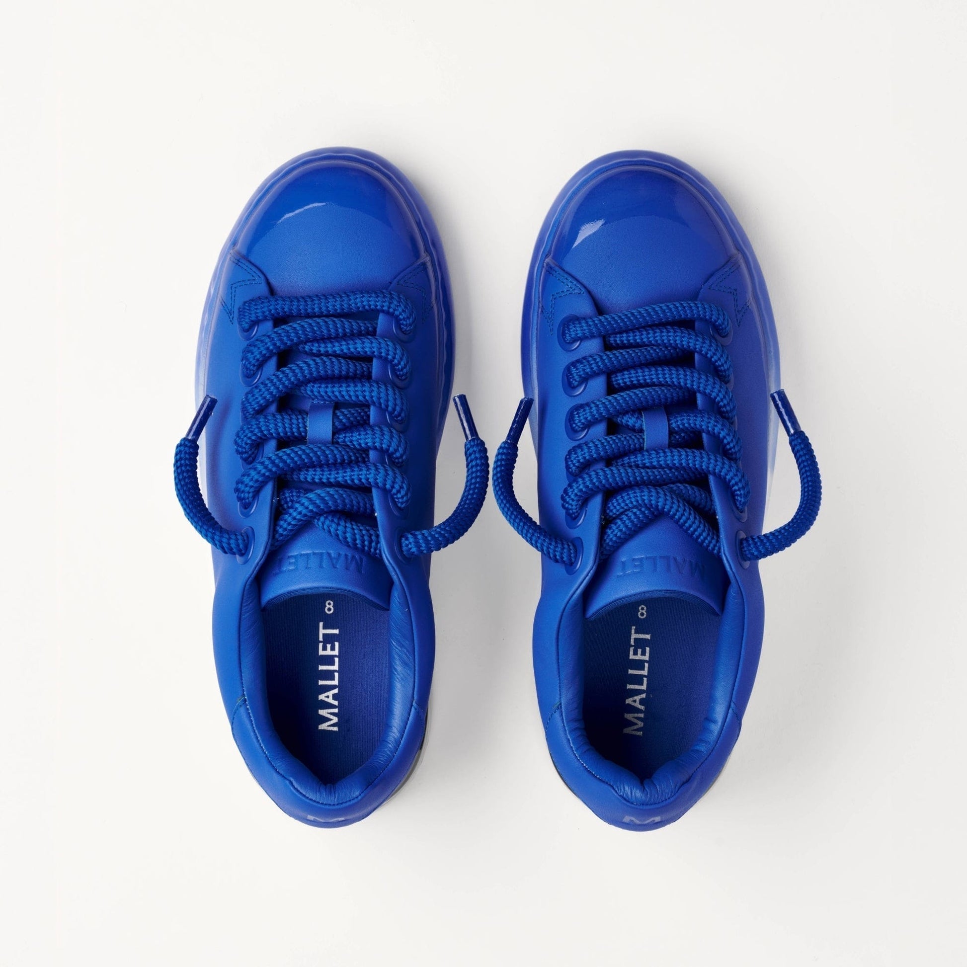 MALLET GRFTR Lite Men's Blue Ombre Dip Leather Trainers - Kick Game