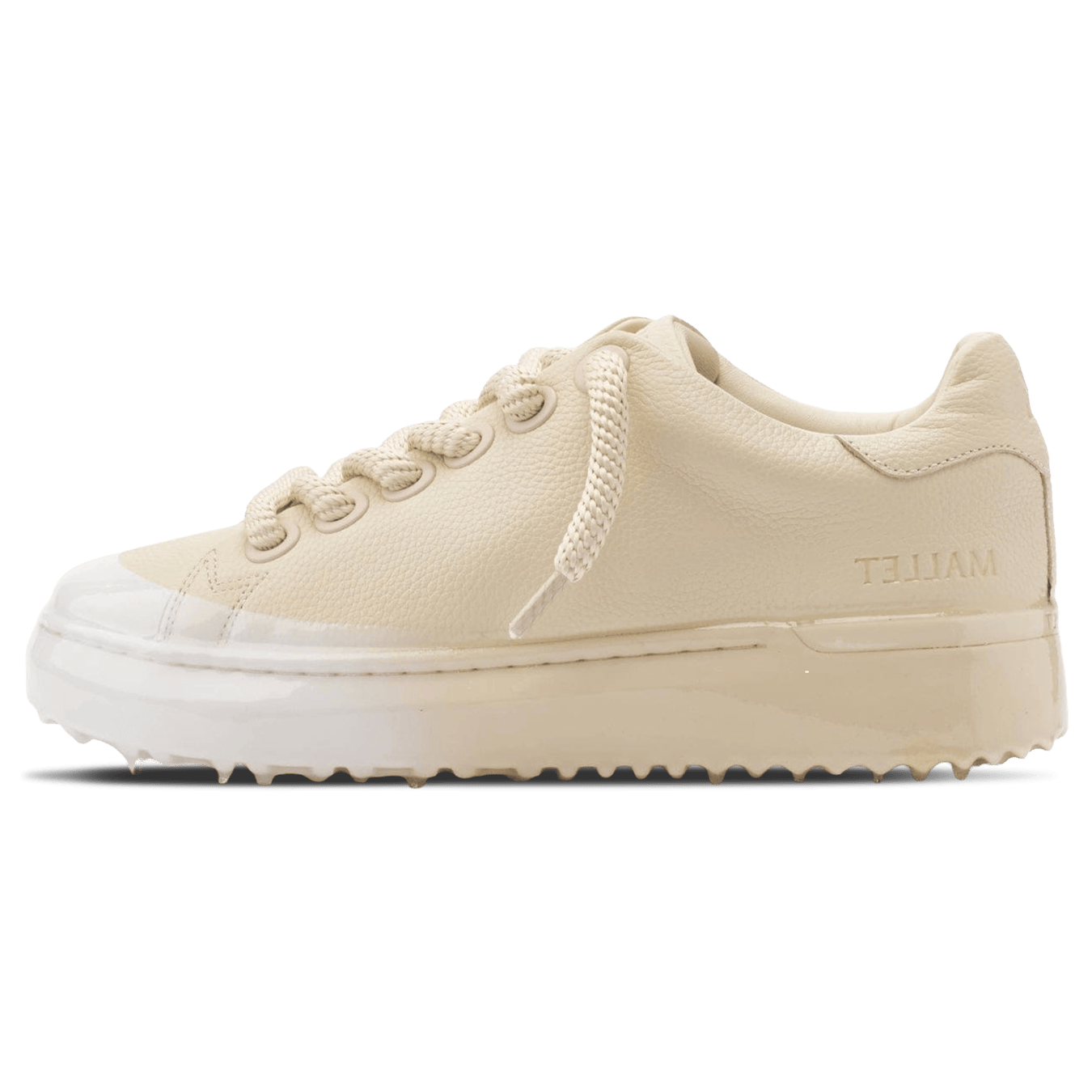 MALLET GRFTR Lite Men's Beige Ombre Dip Leather Trainers - Kick Game