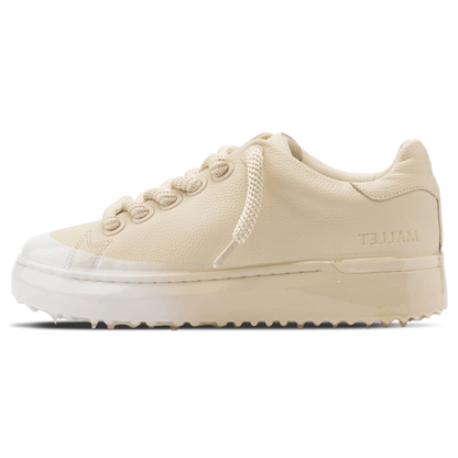 MALLET GRFTR Lite Men's Beige Ombre Dip Leather Trainers - Kick Game