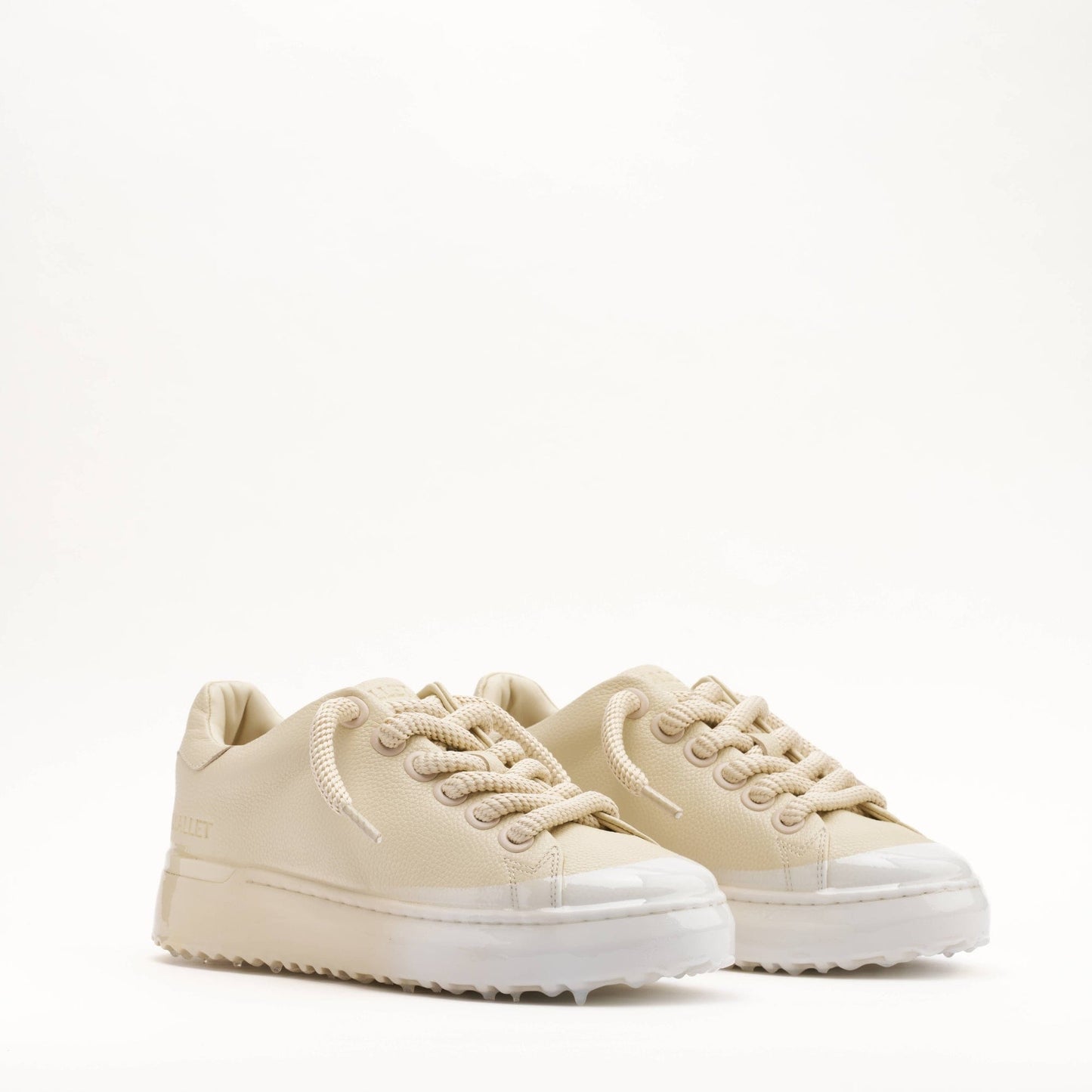 MALLET GRFTR Lite Men's Beige Ombre Dip Leather Trainers - Kick Game