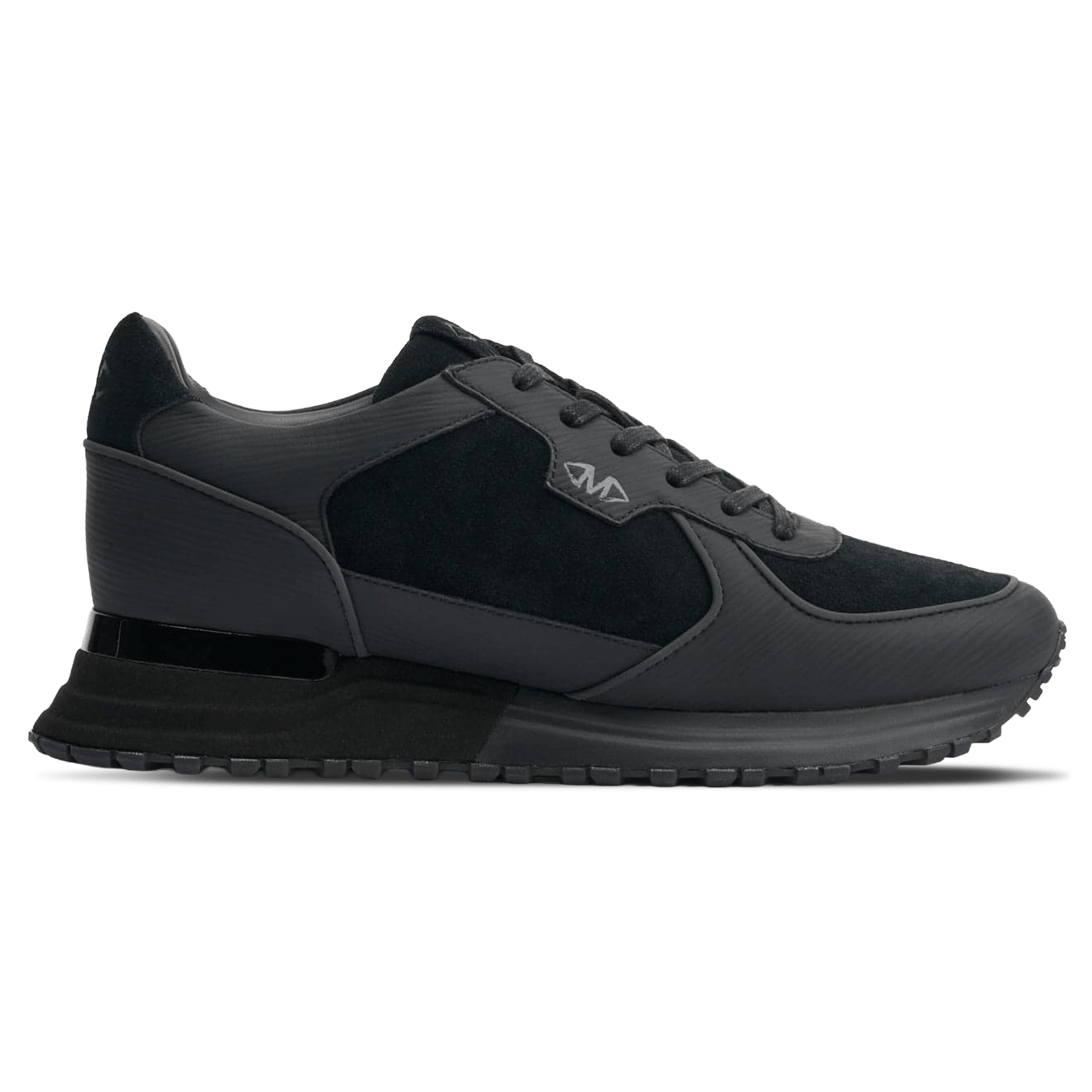 MALLET Boundary Men's Black Ripple Leather Trainers