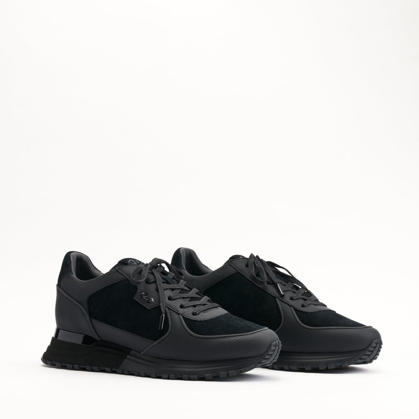 MALLET Boundary Men's Black Ripple Leather Trainers - Kick Game