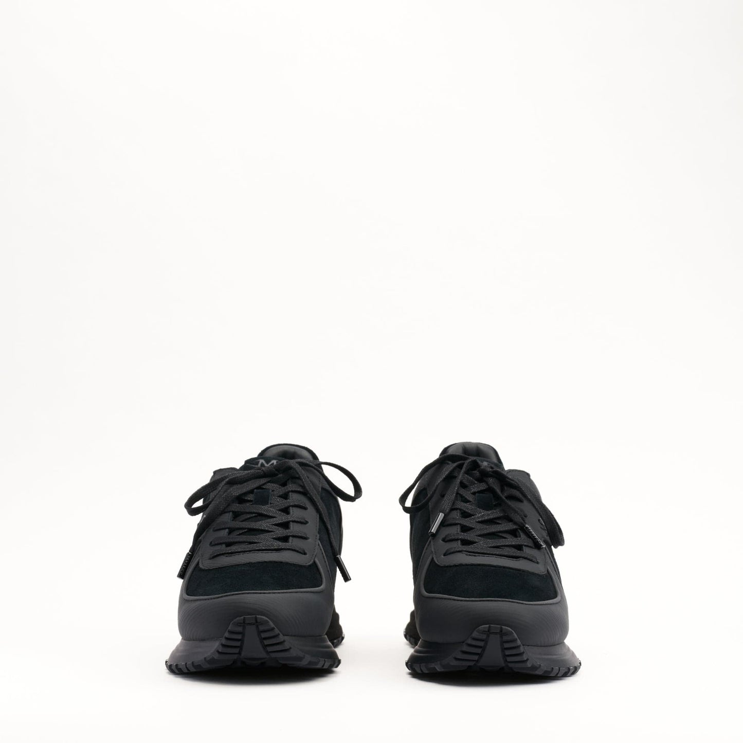 MALLET Boundary Men's Black Ripple Leather Trainers - Kick Game