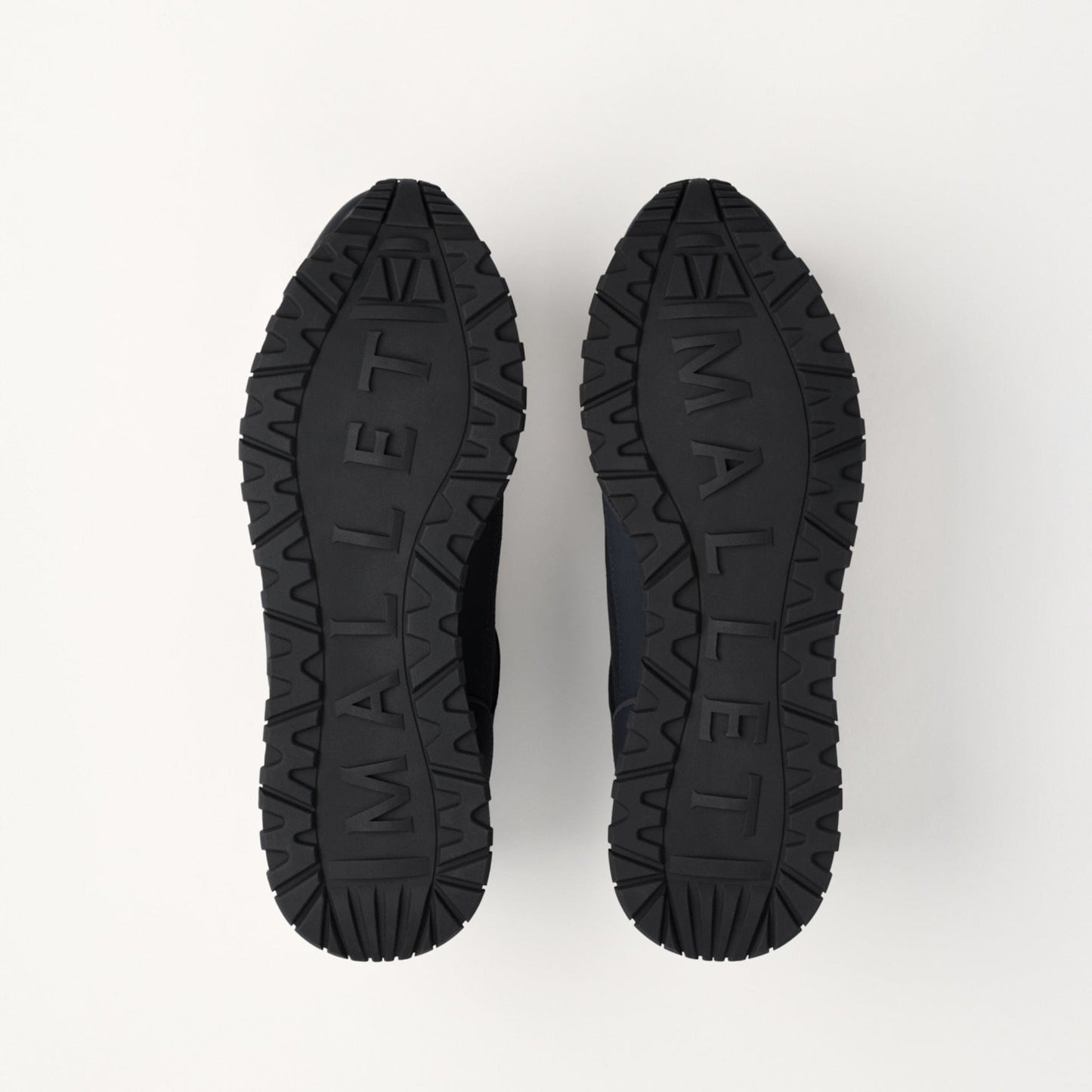 MALLET Boundary Men's Black Ripple Leather Trainers - Kick Game