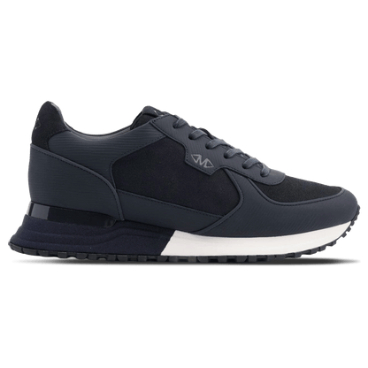 MALLET Boundary Men's Navy Ripple Leather Trainers