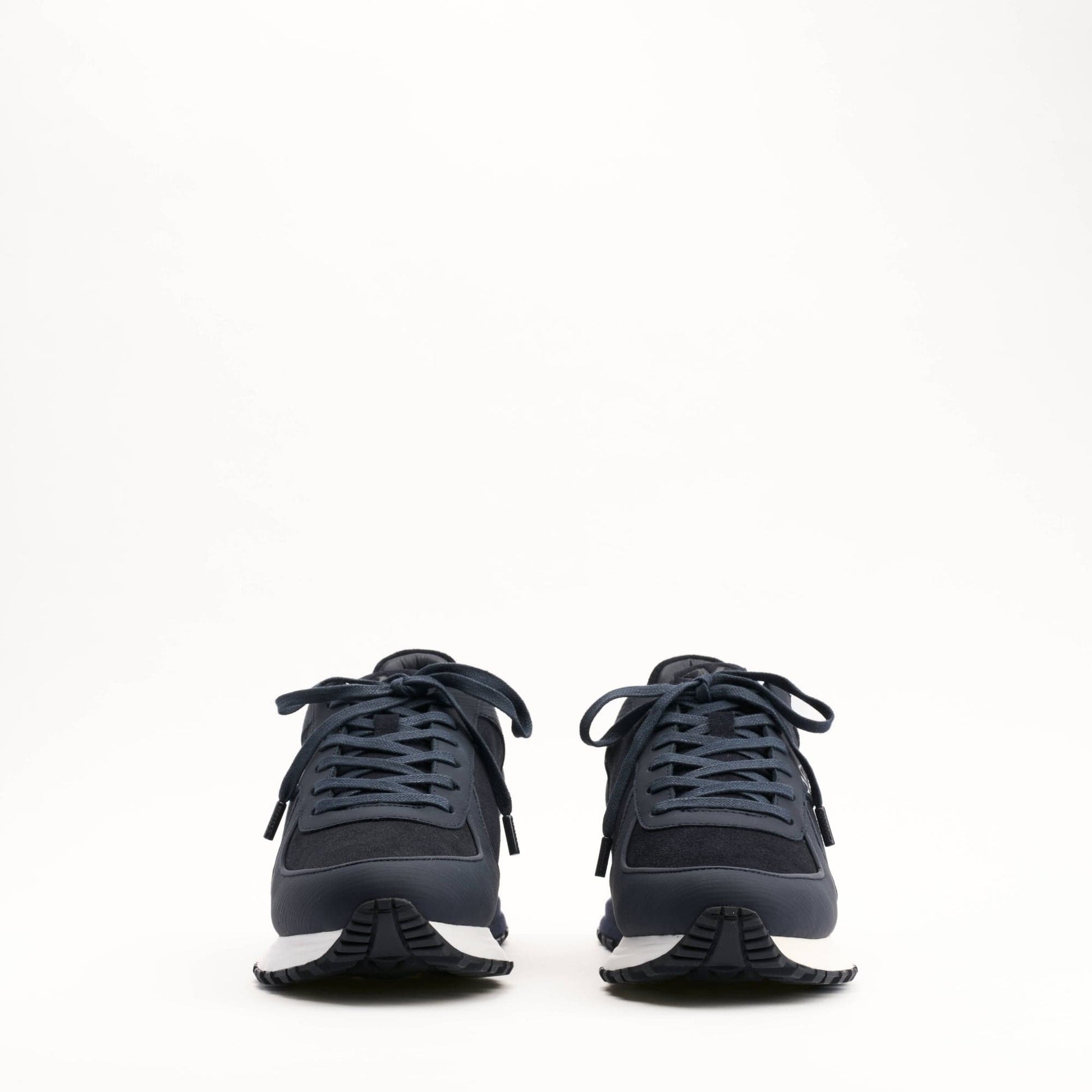 MALLET Boundary Men's Navy Ripple Leather Trainers - Kick Game